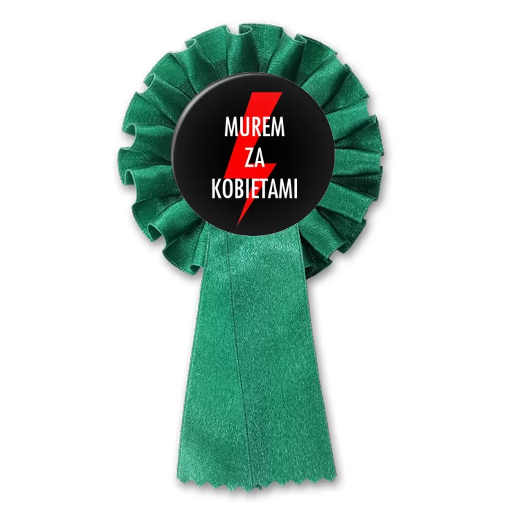 przypinka kotylion Murem za kobietami