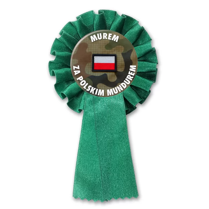 przypinka kotylion Murem za polskim mundurem Moro