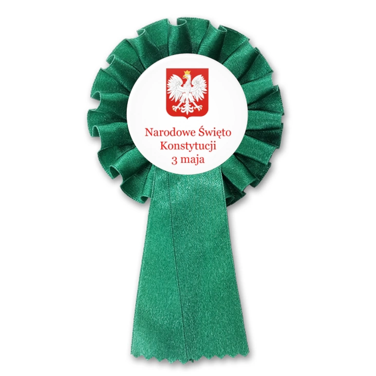 przypinka kotylion 3 Maja Narodowe Święto Konstytucji z Godłem