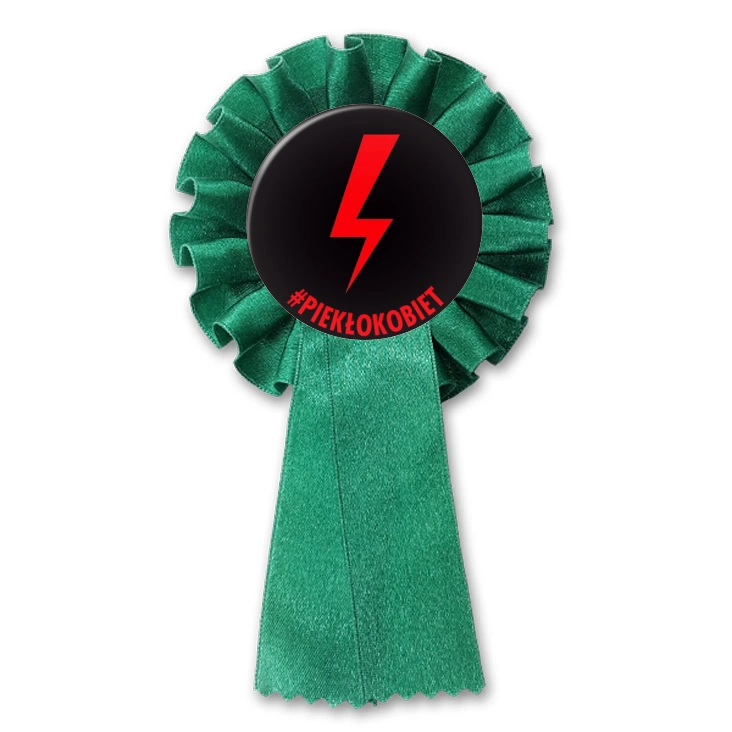 przypinka kotylion Piekło kobiet piorun