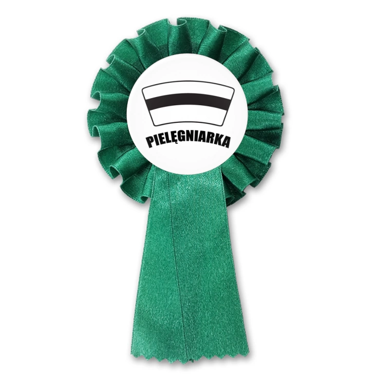 przypinka kotylion Pielęgniarka czarny czepek