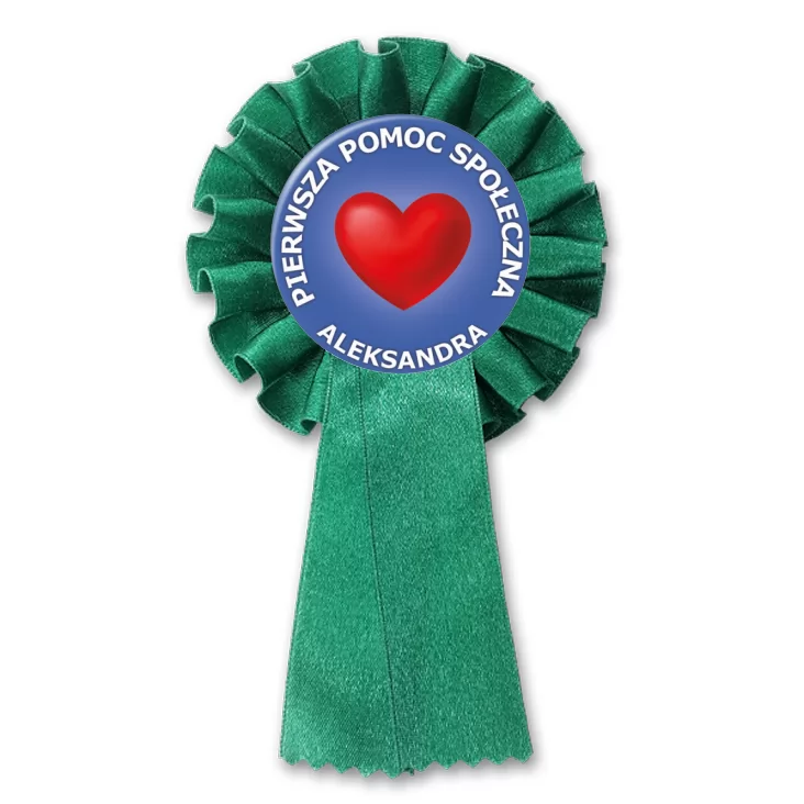 przypinka kotylion Pierwsza Pomoc Społeczna