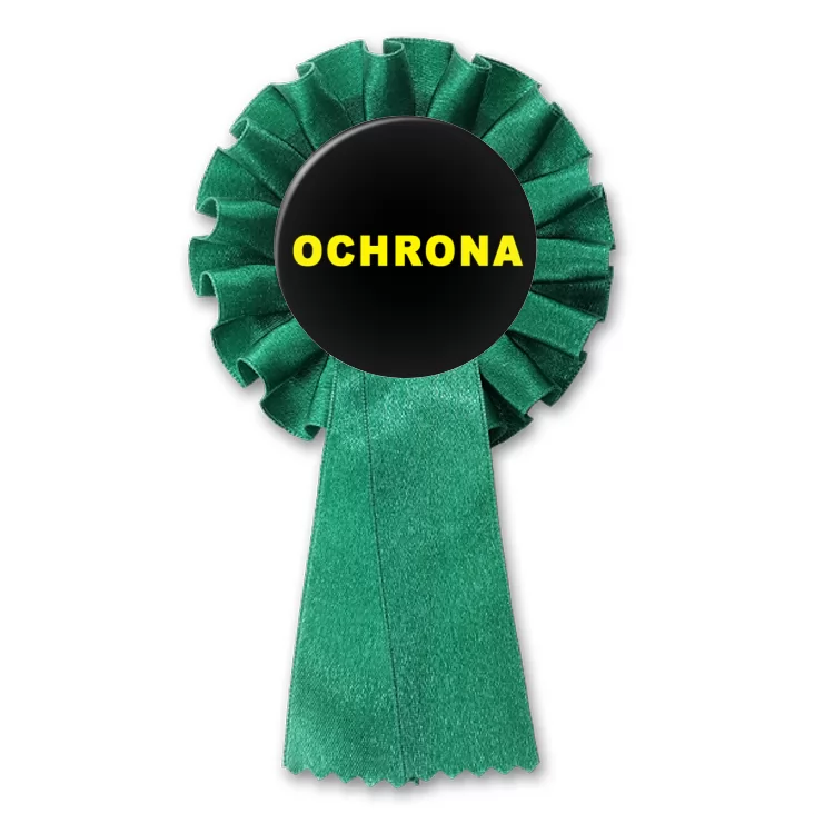 przypinka kotylion Plakietka pracownika Ochrony