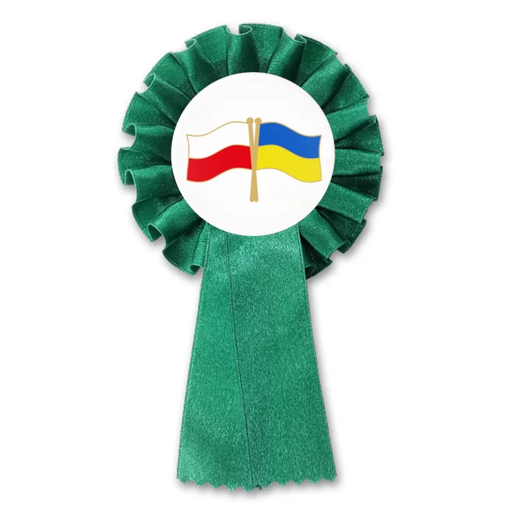 przypinka kotylion Polska-Ukraina flagi