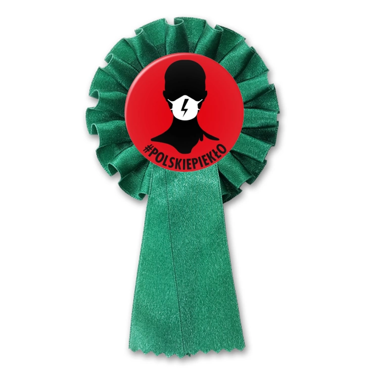 przypinka kotylion Polskie piekło