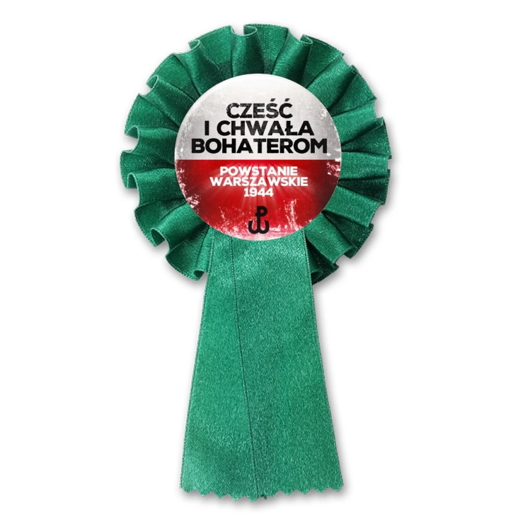 przypinka kotylion Powstanie Warszawskie Cześć i Chwała Bohaterom
