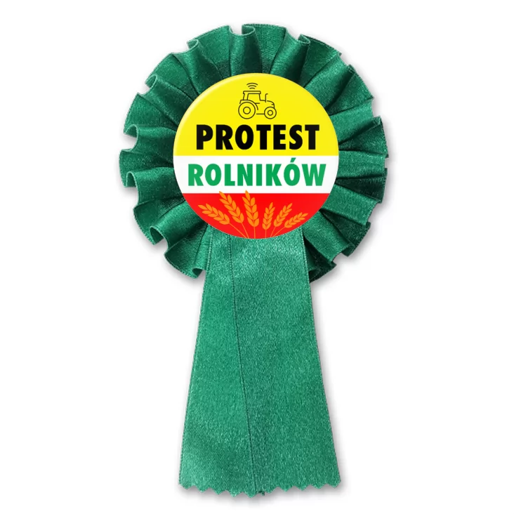 przypinka kotylion Protest rolników