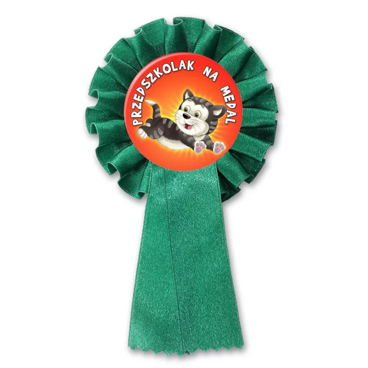 przypinka kotylion Przedszkolak na medal grupa kotki