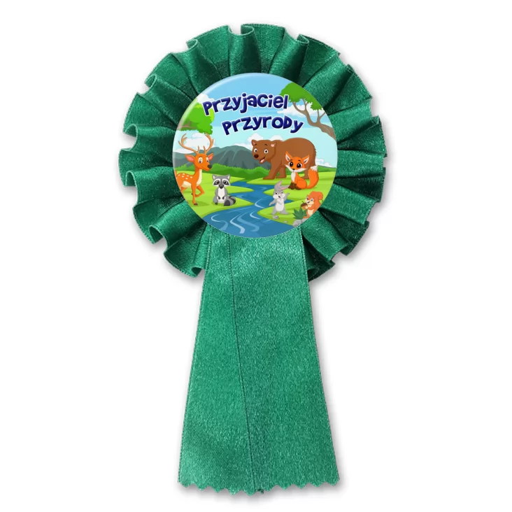 przypinka kotylion Przyjaciel przyrody Dzień Ziemi zwierzęta leśne