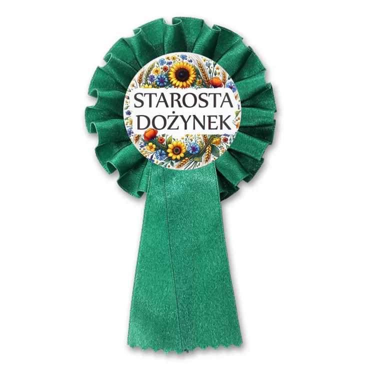 przypinka kotylion Starosta dożynek kwiaty polne