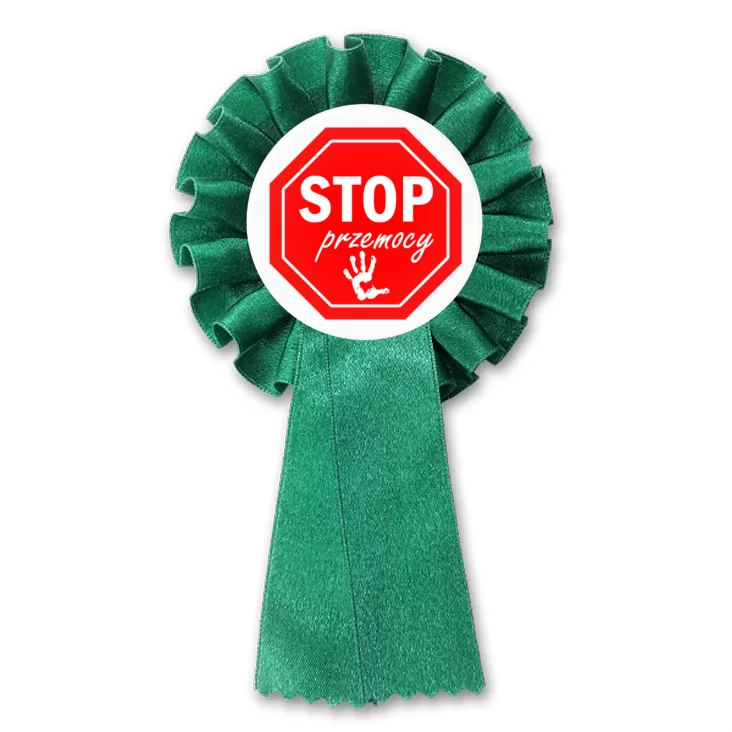 przypinka kotylion Stop przemocy