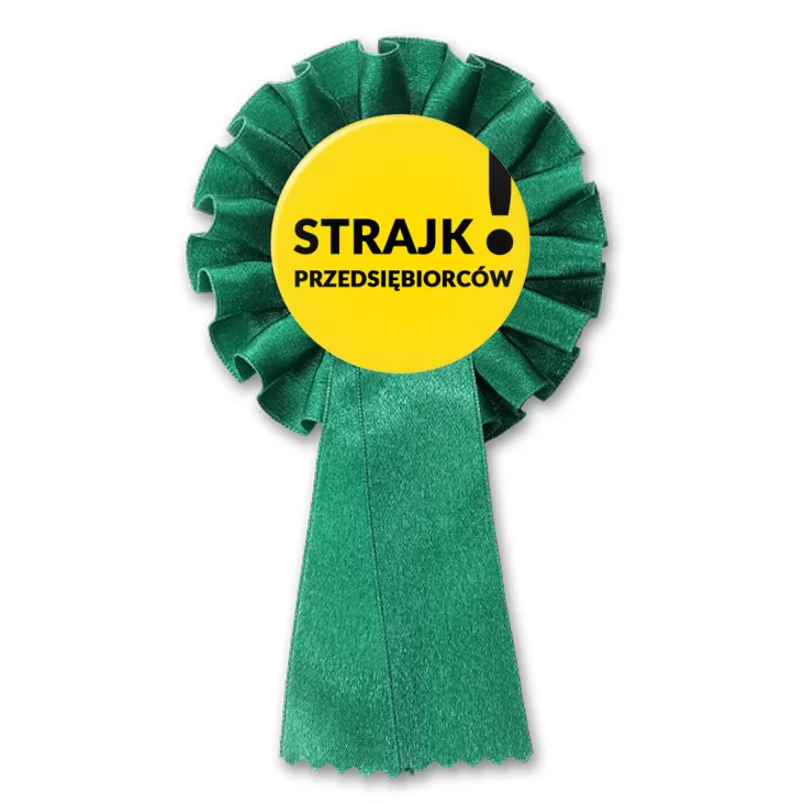 przypinka kotylion Strajk przedsiębiorców