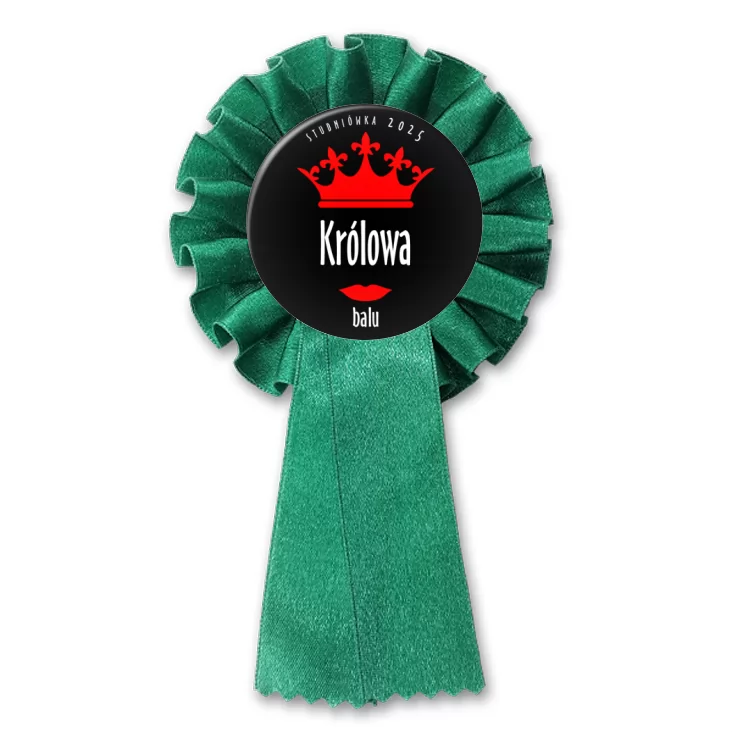 przypinka kotylion Studniówka czarna królowa balu