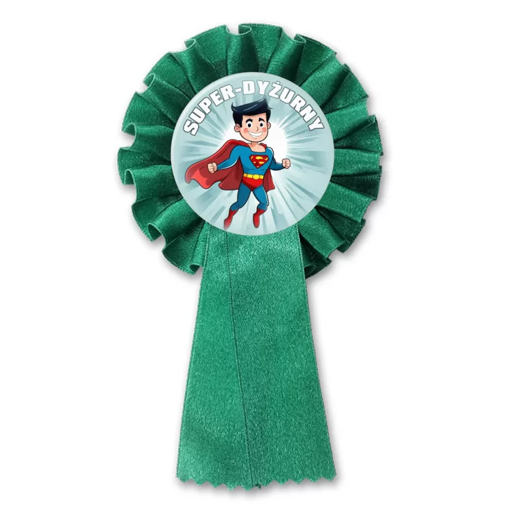 przypinka kotylion Super dyżurny latający Superman