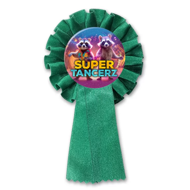 przypinka kotylion Super tancerz szop Pedro