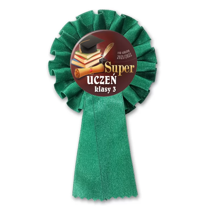 przypinka kotylion Super uczeń klasy 3