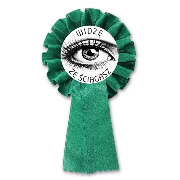 przypinka kotylion Widzę, że ściągasz