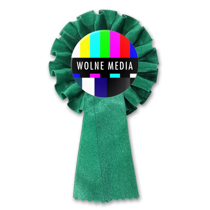 przypinka kotylion Wolne media brak sygnału