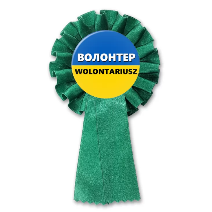 przypinka kotylion Wolontariusz Ukraina