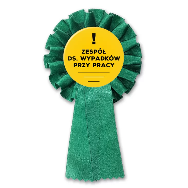 przypinka kotylion Zespół ds. wypadków przy pracy