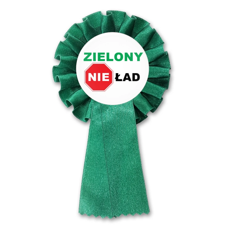 przypinka kotylion Zielony NIEład