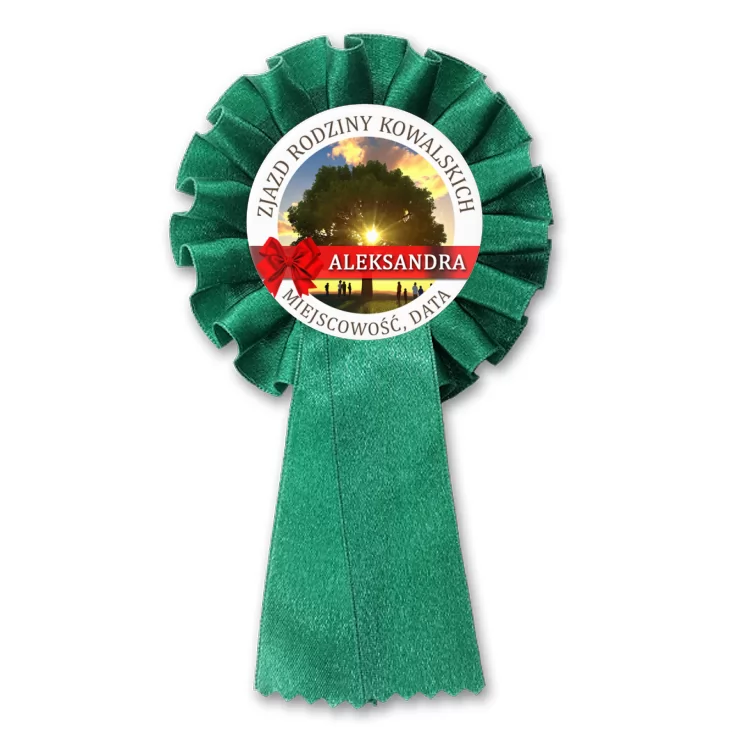 przypinka kotylion Zjazd Rodzinny Personalizacja