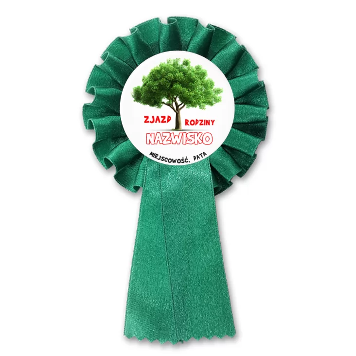 przypinka kotylion Zjazd rodziny Drzewo