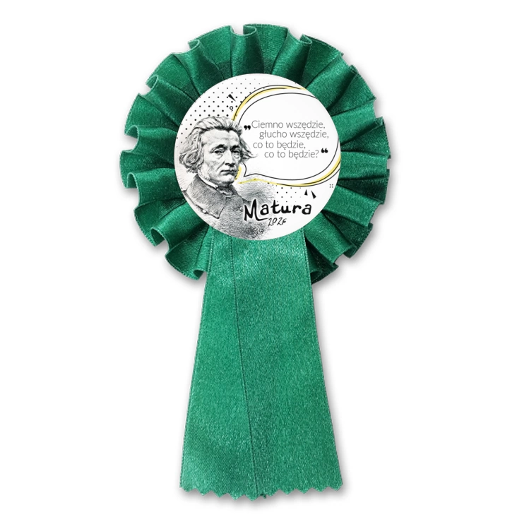 przypinka kotylion Matura z Mickiewiczem
