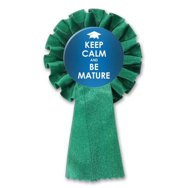 przypinka kotylion Matura keep calm and be mature