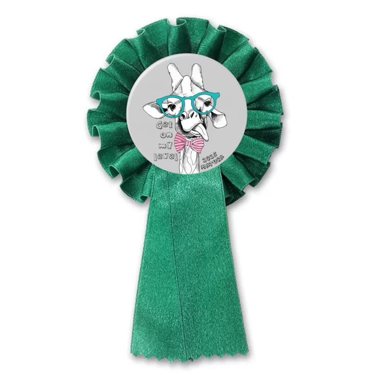 przypinka kotylion Matura żyrafa hipster get on my level