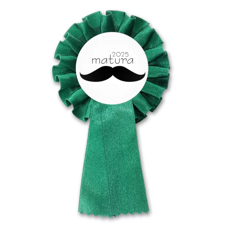 przypinka kotylion Matura wąs hipsterski