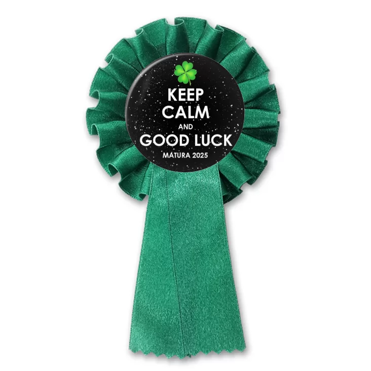 przypinka kotylion Matura Keep Calm and Good Luck