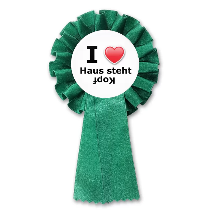 przypinka kotylion I love Haus Steht Kopf