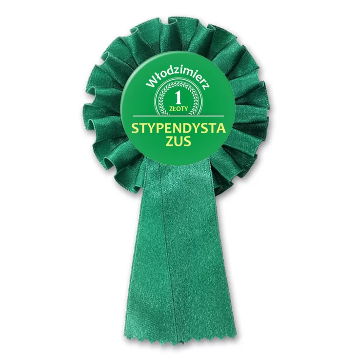 przypinka kotylion Złoty stypendysta ZUS