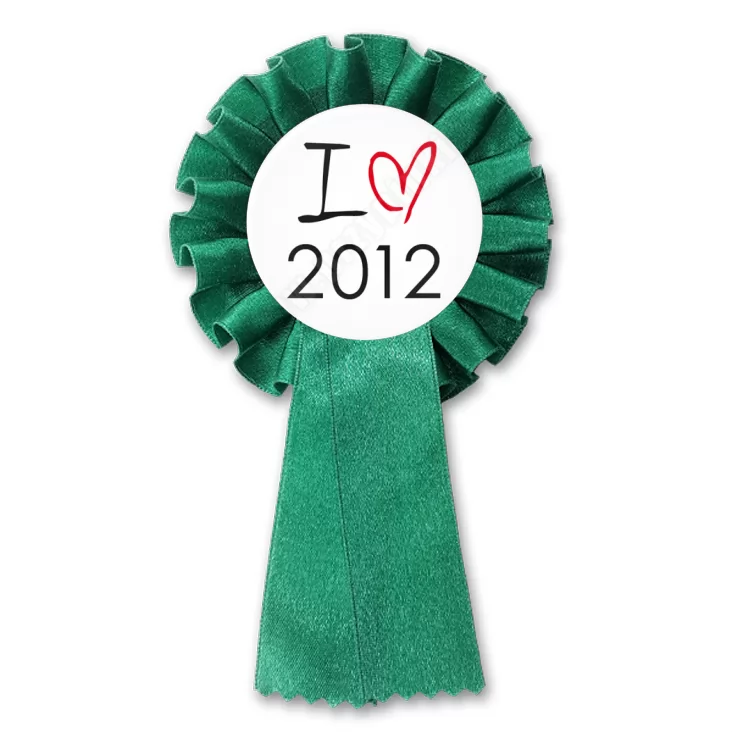 przypinka kotylion I love 2012