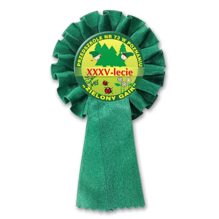 przypinka kotylion XXXV-lecie Przedszkola nr 73 w Poznaniu