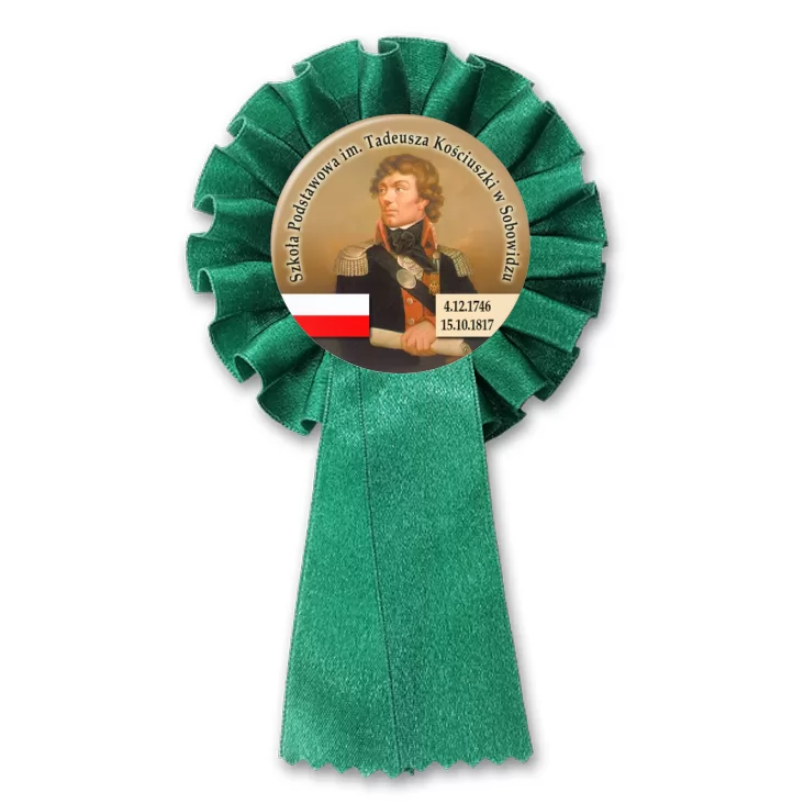 przypinka kotylion SP im. T. Kościuszki w Sobowidzu