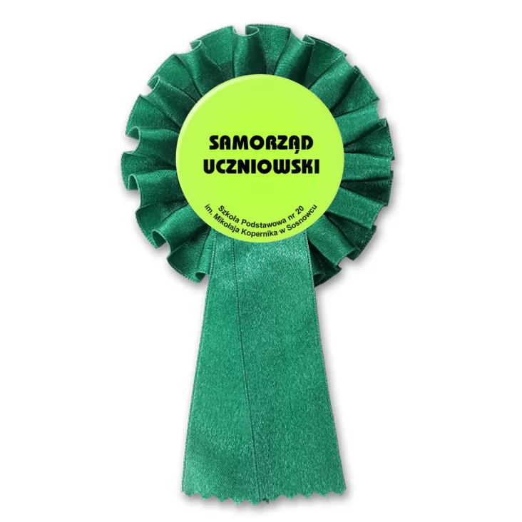 przypinka kotylion Samorząd uczniowski SP 20 w Sosnowcu