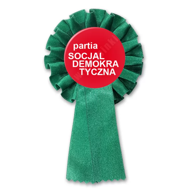 przypinka kotylion Partia socjaldemokratyczna