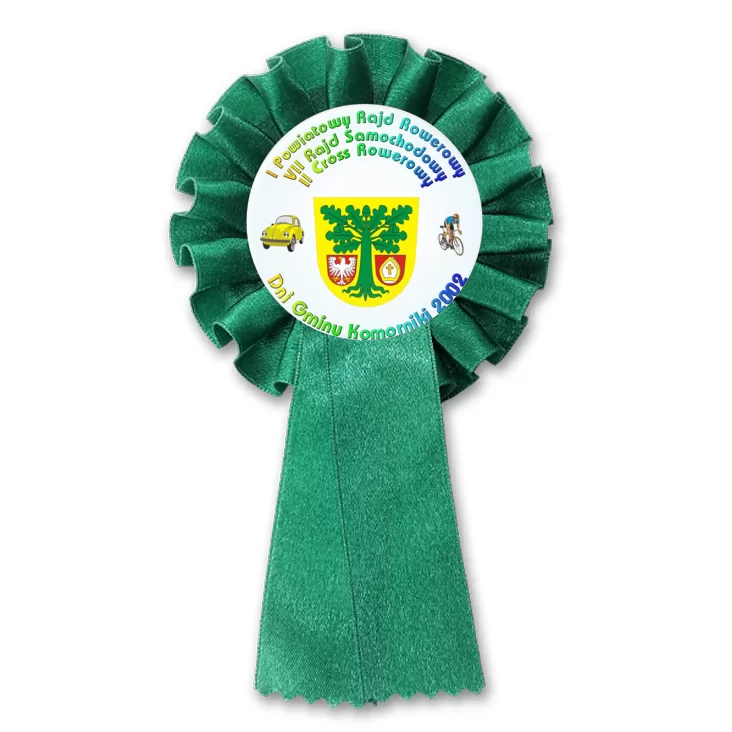przypinka kotylion Dni Gminy Komorniki 2002
