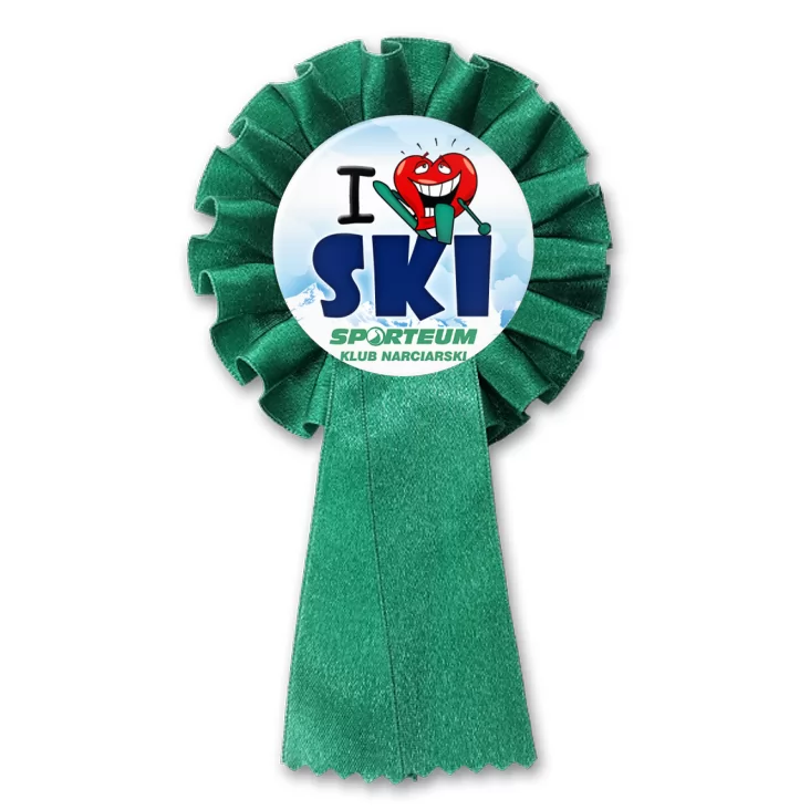przypinka kotylion I love ski