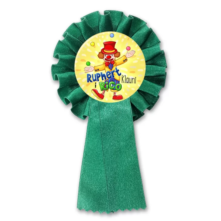 przypinka kotylion Ruphert i Rico Klauni