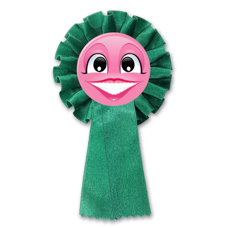 przypinka kotylion Buźka różowa