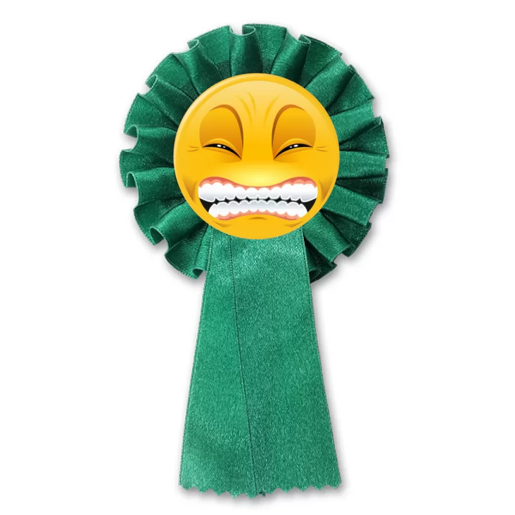 przypinka kotylion Buźka żółta