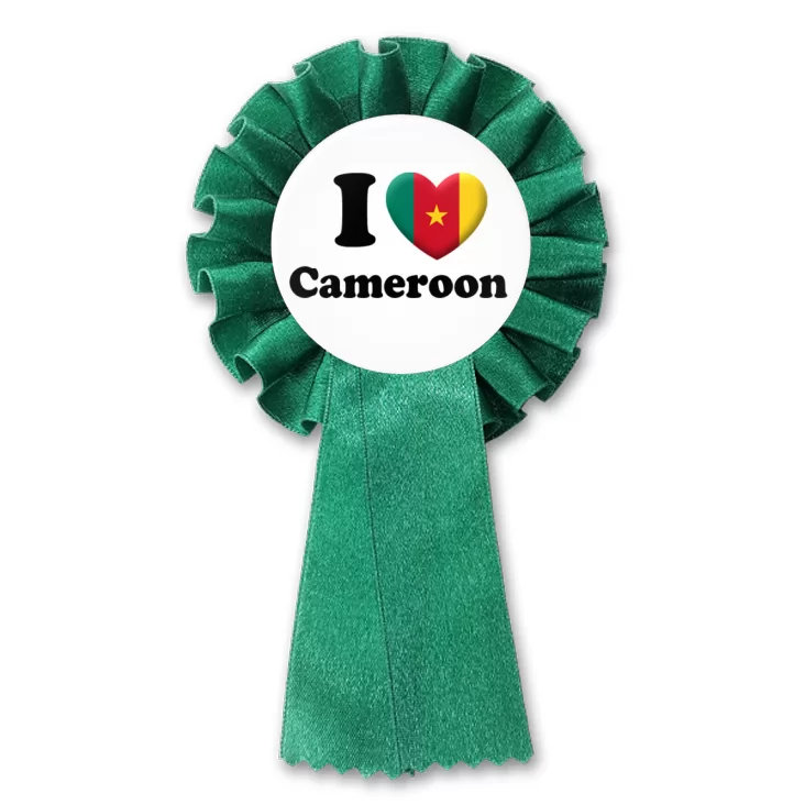 przypinka kotylion I love Cameroon