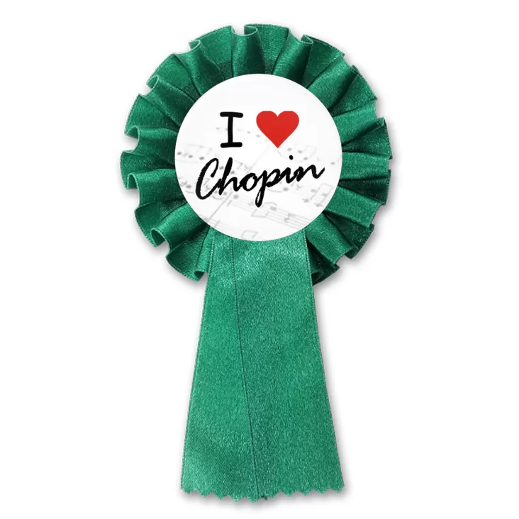 przypinka kotylion I love Chopin