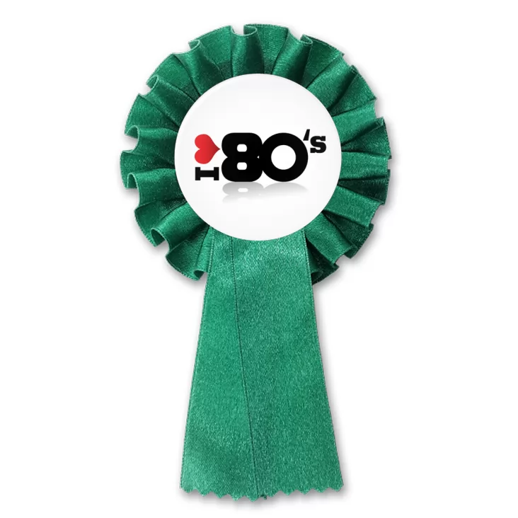 przypinka kotylion I love 80`s