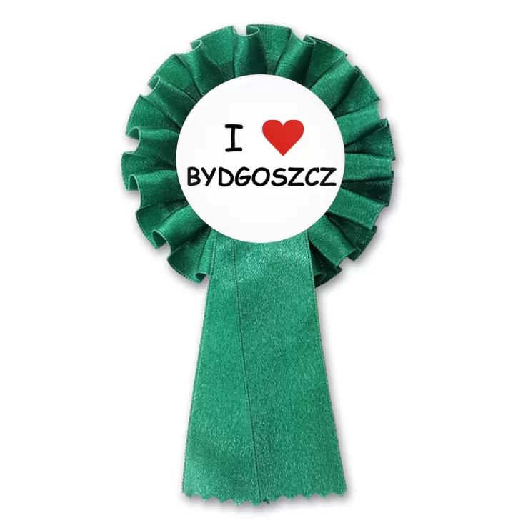 przypinka kotylion I love Bydgoszcz