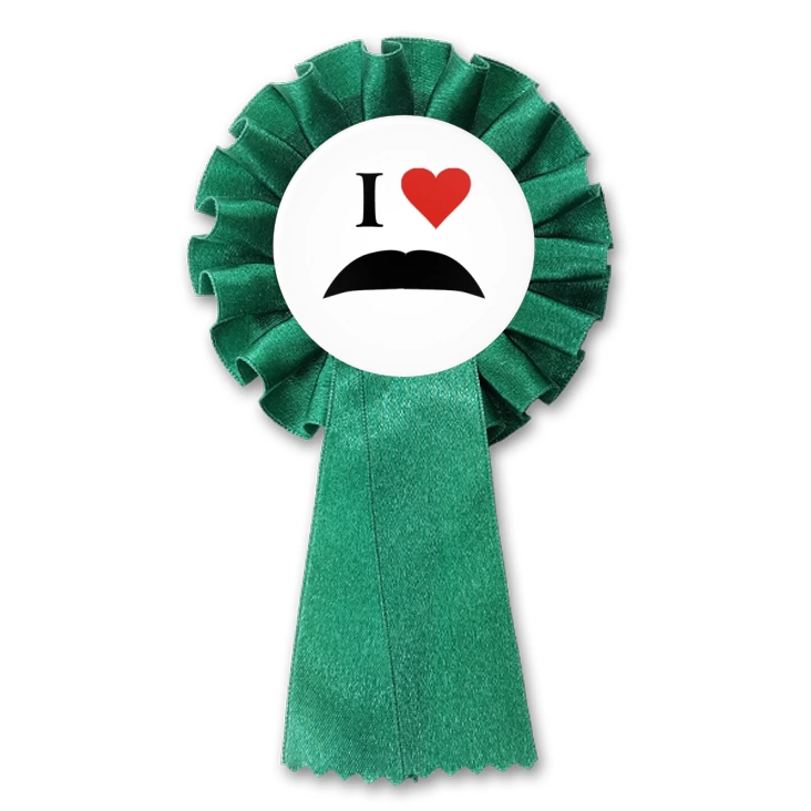 przypinka kotylion I love moustache