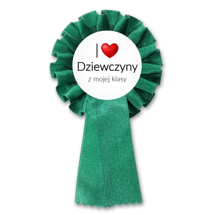 przypinka kotylion I love dziewczyny Dzień Chłopaka